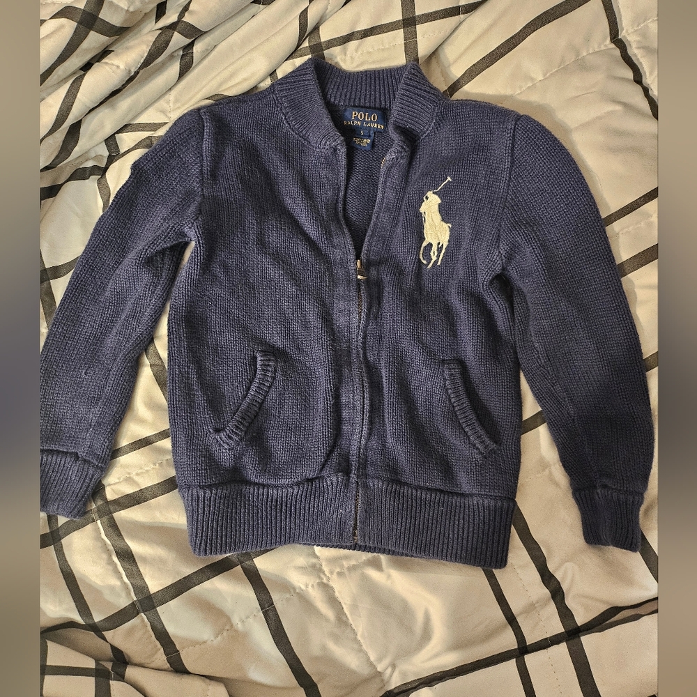 Polo by Ralph Lauren‎ Kids Navy Zip-Up Sweater